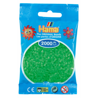 Hama 2000 Mini Bügelperlen - Ø 2,5 mm (ab 10 Jahren)  - Fluor Grün