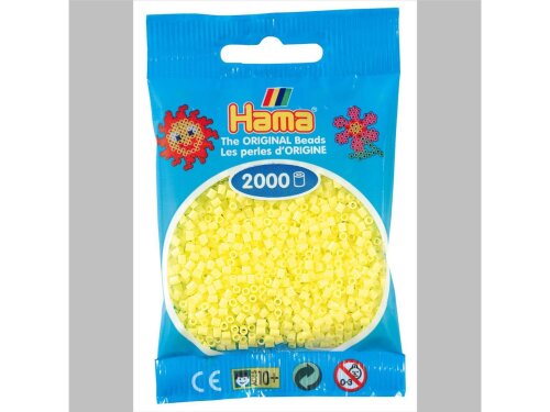 Hama 2000 Mini Bügelperlen - Ø 2,5 mm (ab 10 Jahren) - Pastell Gelb