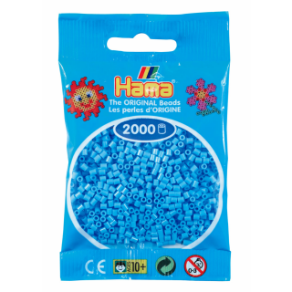 Hama 2000 Mini Bügelperlen - Ø 2,5 mm (ab 10 Jahren)  - Pastell Blau