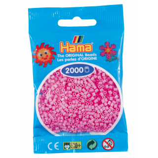 Hama 2000 Mini Bügelperlen - Ø 2,5 mm (ab 10 Jahren)  - Pastell Pink