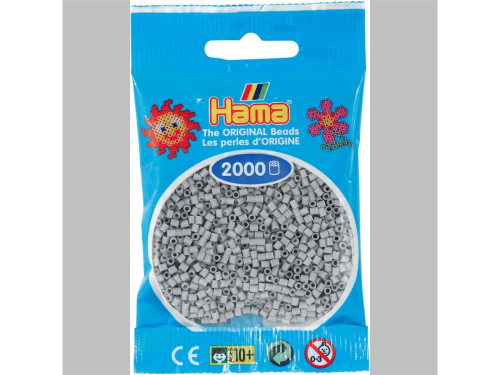 Hama 2000 Mini Bügelperlen - 2,5 mm (ab 10 Jahren) - Hellgrau