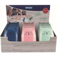 Stylex Doppelspitzer mit Radiergummi Katzendesign