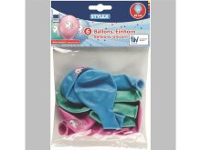 Stylex 6 Luftballons Einhorn farbig sortiert