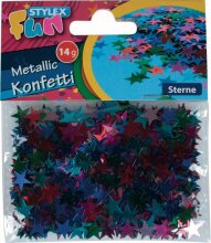 STYLEX 14g Konfetti Sterne Metallic, Bunt - Ausverkauf