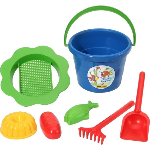 WADER Sandspielzeug Mini-Eimergarnitur 7-tlg.