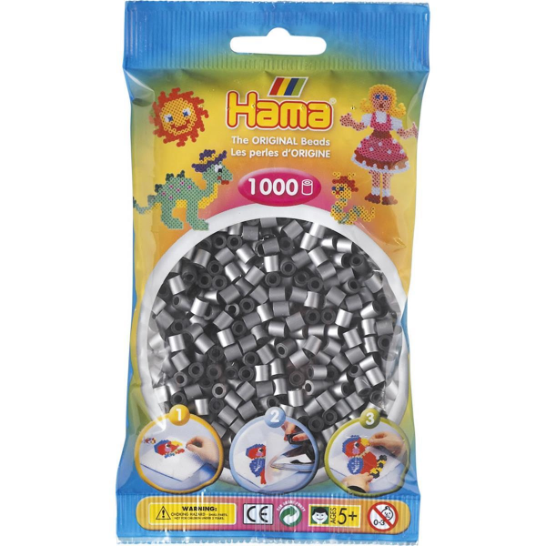 Hama 1000 Midi Bügelperlen 62 - Silber