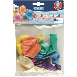 Stylex 8 Luftballons Perlmutt