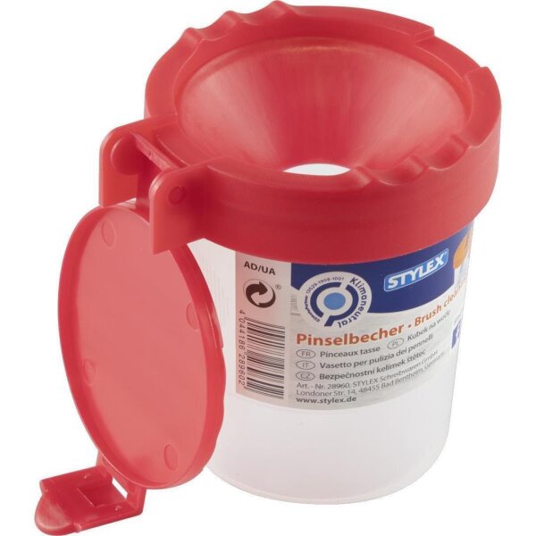 STYLEX Pinselbecher, Rot
