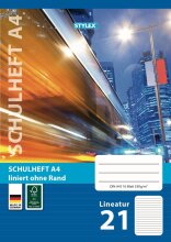 Stylex Schulheft Lineatur 21 DIN A4 16 Blatt