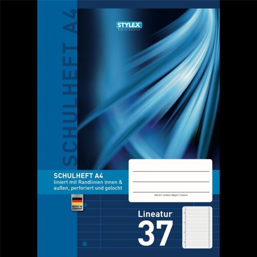 Stylex Schulheft Lineatur 37 DIN A4 16 Blatt