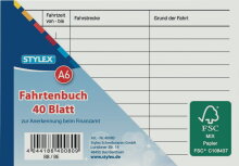 Stylex Fahrtenbuch 40 Blatt DIN A6