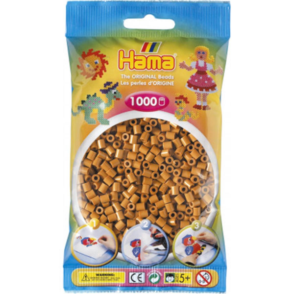 Hama Midi Bügelperlen 5er Set (Natur/Braunfarben) + Anleitung und Vorlage