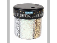 Stylex Glitter-Streudeko 6 Dekore Sterne & Herzen