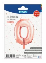 Stylex Folienballon Ziffer  0 roségold