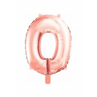Stylex Folienballon Ziffer  0 roségold