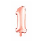 Stylex Folienballon Ziffer "1" roségold