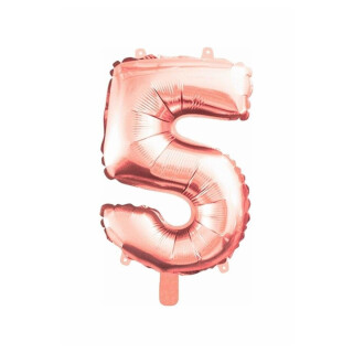 Stylex Folienballon Ziffer 5 roségold