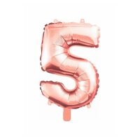 Stylex Folienballon Ziffer 5 roségold