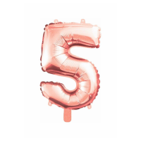 Stylex Folienballon Ziffer 5 roségold