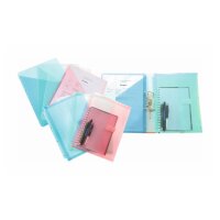 Stylex-Ordnungsmappen Set 8-teilig, in 4 verschiedenen Farben transparent, blau, rot & grün
