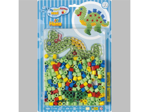 Hama Maxi Bügelperlen Set DINOSAURIER (große Blister-Packung)