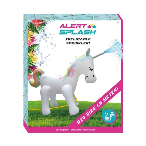 ALERT aufblasbarer Wassersprinkler EINHORN 190 x 160 x 80 cm