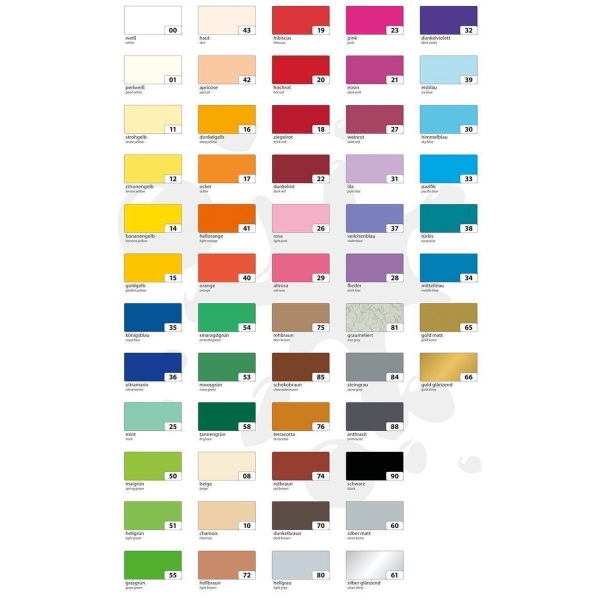 10 X Folia Fotokarton 50 x 70 cm 300 g/qm Farbtöne/Farbtabelle - Farbauswahl