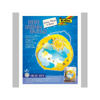 folia Papier Laternen-Bastelset Sonne, Mond & Sterne inkl. LED-Licht