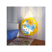folia Papier Laternen-Bastelset Sonne, Mond & Sterne inkl. LED-Licht