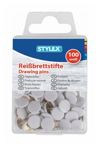 Stylex Reißbrettstifte 100 Stück weiß