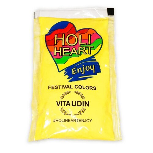 HOLI HEART Enjoy Festival Pulver 120g, Gelb