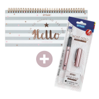 Bundle: STYLEX Wochenplaner "zeitlos", Streifen...