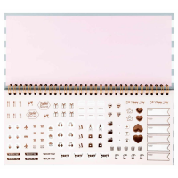 Bundle: STYLEX Wochenplaner "zeitlos", Streifen + Patronen-Füllhalter ROSÉ GOLD Collection