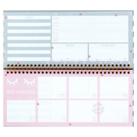 Bundle: STYLEX Wochenplaner "zeitlos", Streifen + Patronen-Füllhalter ROSÉ GOLD Collection
