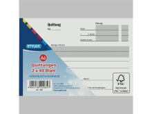 4x Stylex Quittungsblock 2x40 Blatt DIN A6...