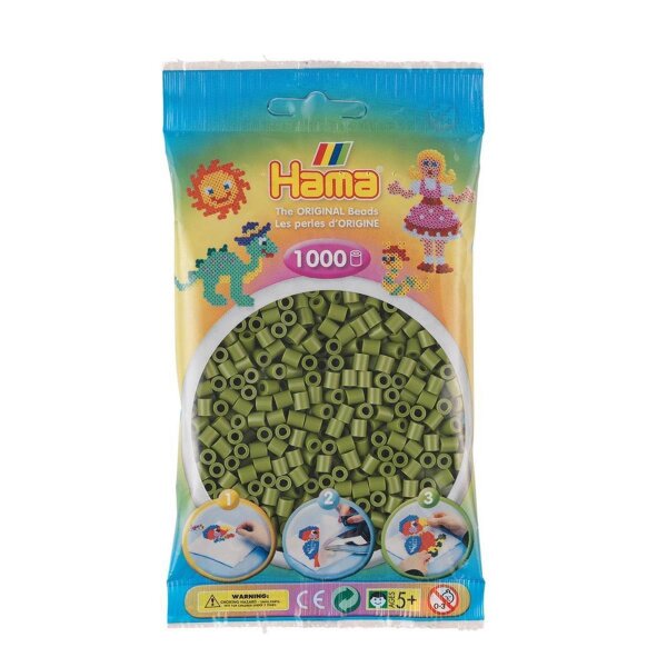 Hama 1000 Midi Bügelperlen - helle Olive