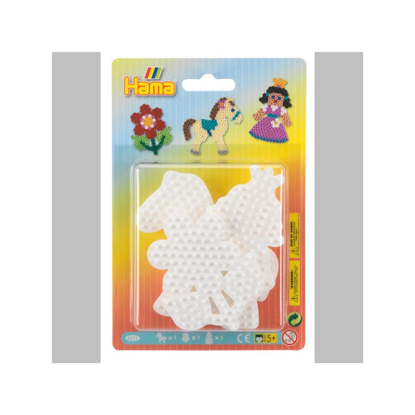 Hama Midi kleine Stiftplatten Set Blister - Pony, Prinzessin und Blume