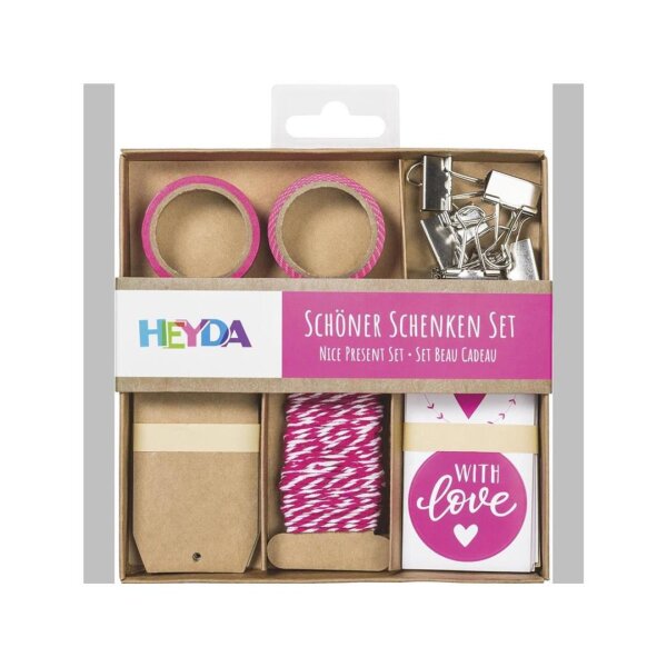 HEYDA Schöner Schenken Set 15 x 15 x 2 cm pink