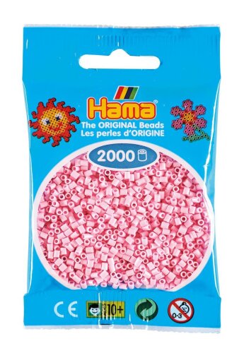 Hama 2000 Mini Bügelperlen - Ø 2,5 mm (ab 10 Jahren)  - Pastell Rose