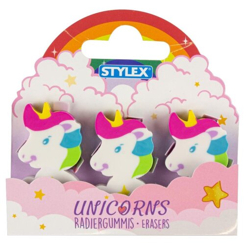 Stylex 3-teiliges Radiergummi Set UNICORNS