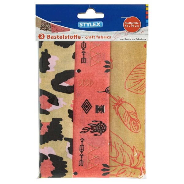 Stylex Bastelstoff 3-teilig BOHO