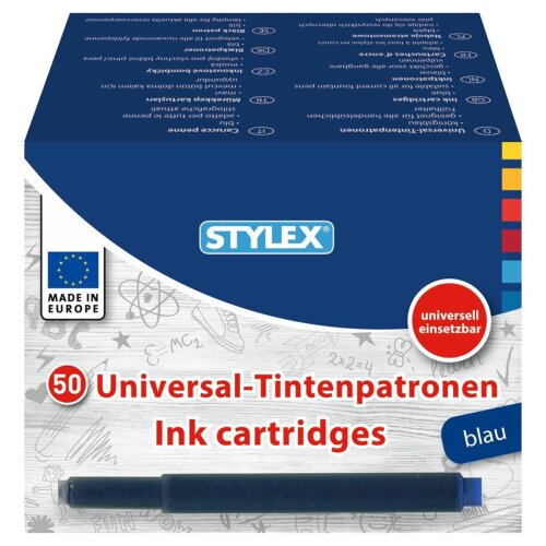 Stylex Universal-Tintenpatronen blau 50 St.