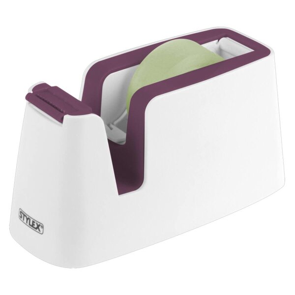STYLEX Klebefilm-Tischabroller inkl. 1 Rolle Klebefilm Lila