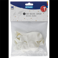 Stylex Luftballons Herzen weiss 6 Stück