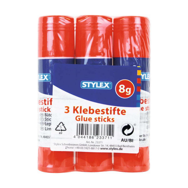 Stylex Klebestift Paste 8g - 3er Packung
