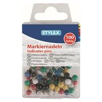 Stylex Markiernadeln, 100 Schachtel, farbig