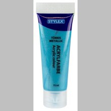 Stylex Acrylfarbe metallic 6 Tuben à 75ml