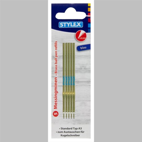 Stylex Messingminen - 5 Stück - Blau