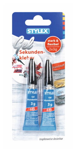 Stylex Gel-Sekundenklebe-Gel 2 Tuben 3 g