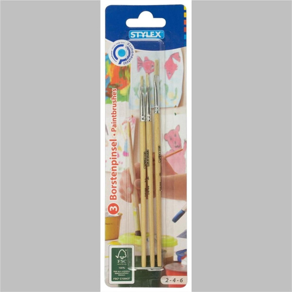 Stylex Borstenpinsel 3 Stück 2-4-6